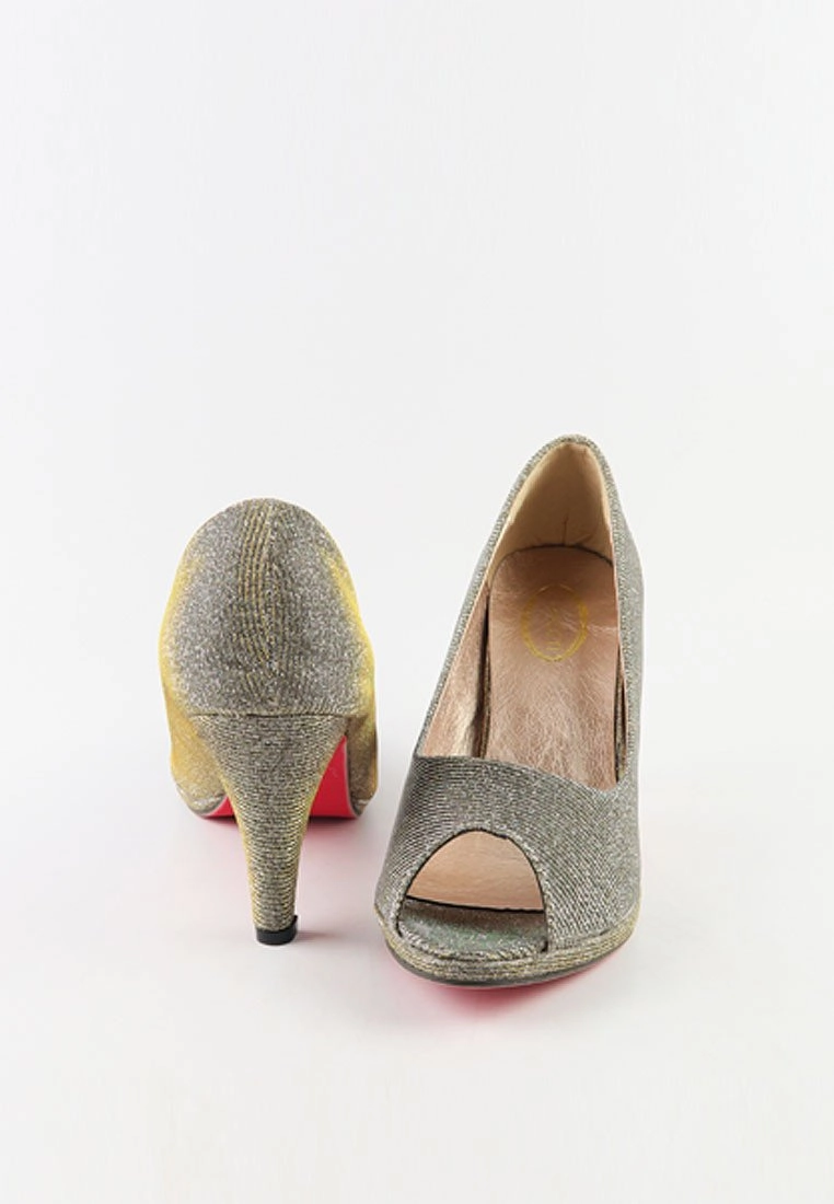  - Glitter Open Toe Platform Pump Shoes Wedding High Heels