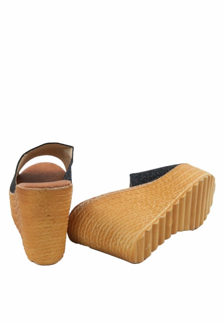  - Glitter Platform Sandals Knee High Boots With Kitten Heel