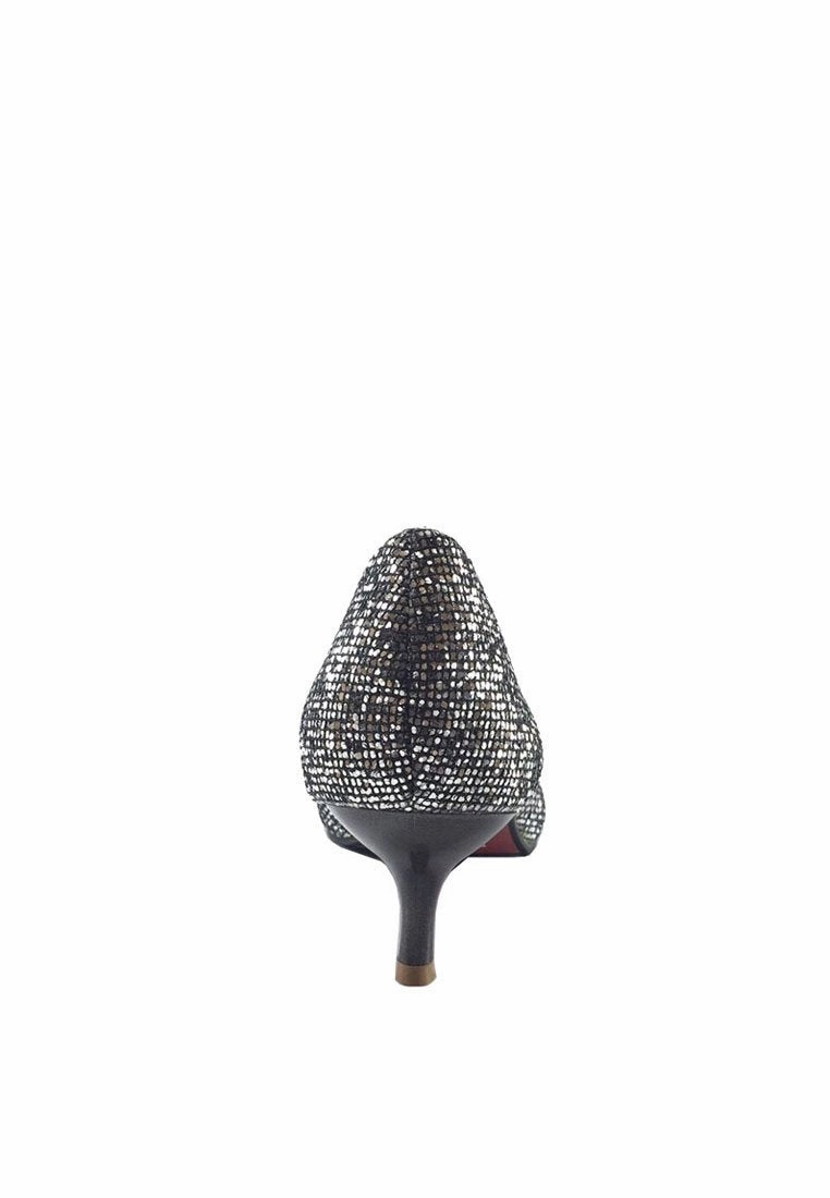   - Mid heels Glitter Court Shoes Stocking High Heels