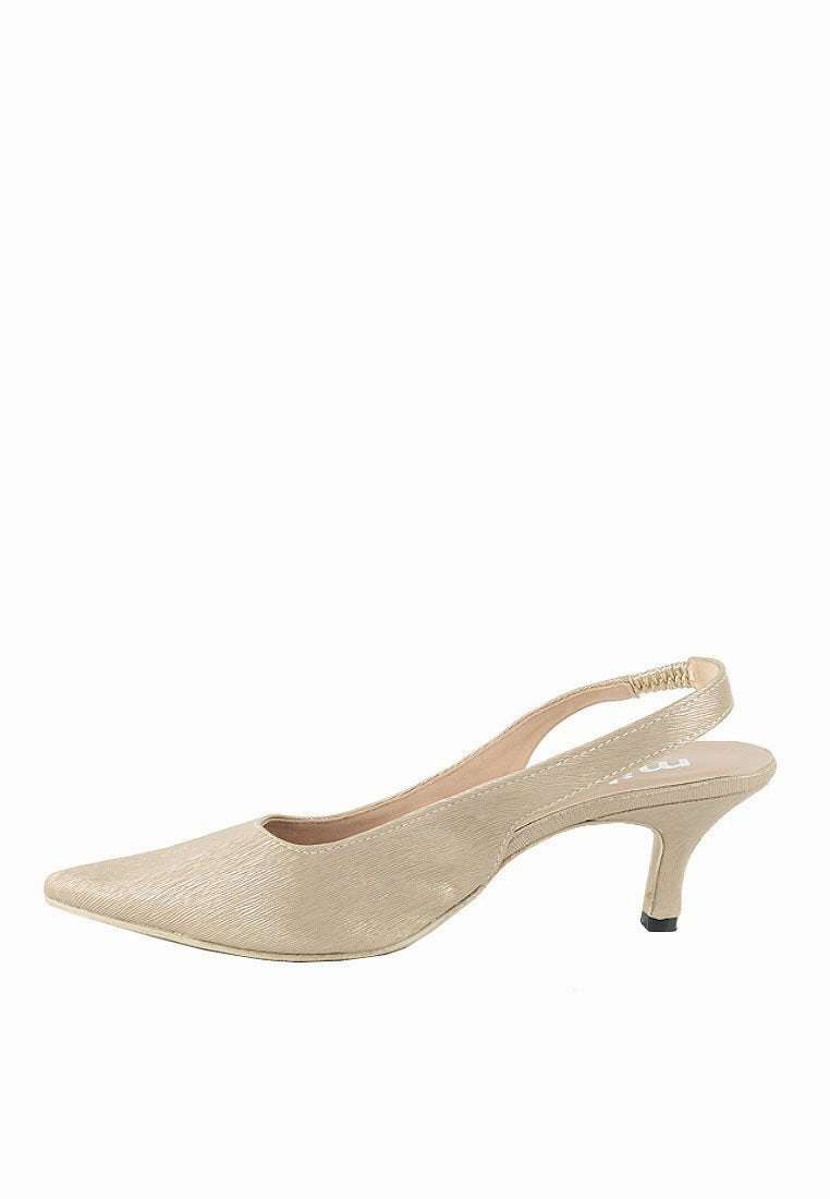 Arch Support High Heels  - Pointed Toe Slingback Mid Heel Shoes