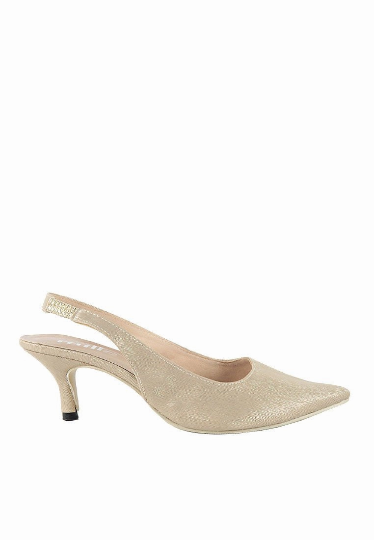  - Pointed Toe Slingback Mid Heel Shoes Sole Designer High Heel Shoes