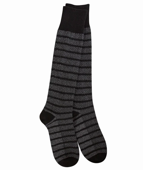 Suede Chunky Knee High Boots Weekend Stripe Knee High - World's Softest