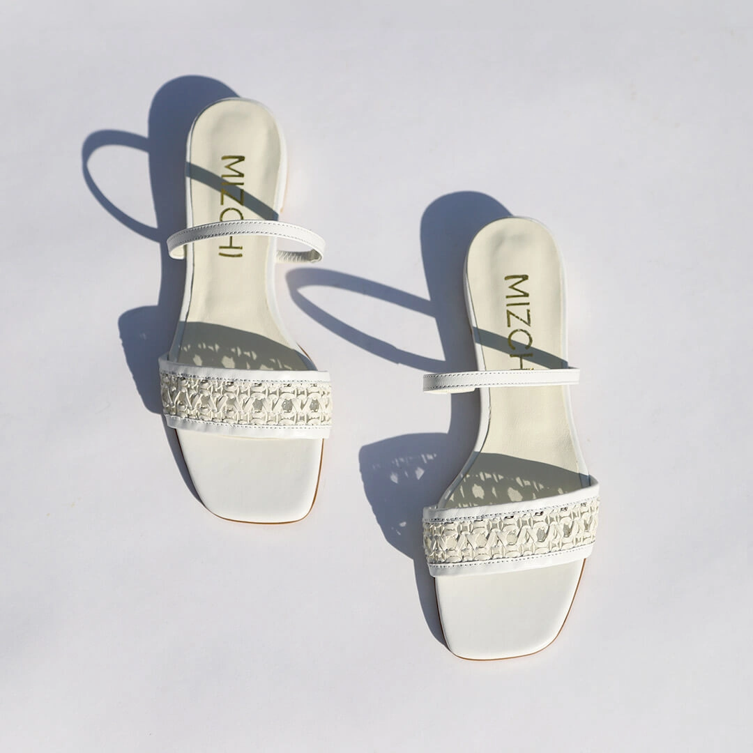 Best Shoes Overpronation Flat Feet *UK size 2.5 - SELLY SUMMER - white, 1.5cm heels