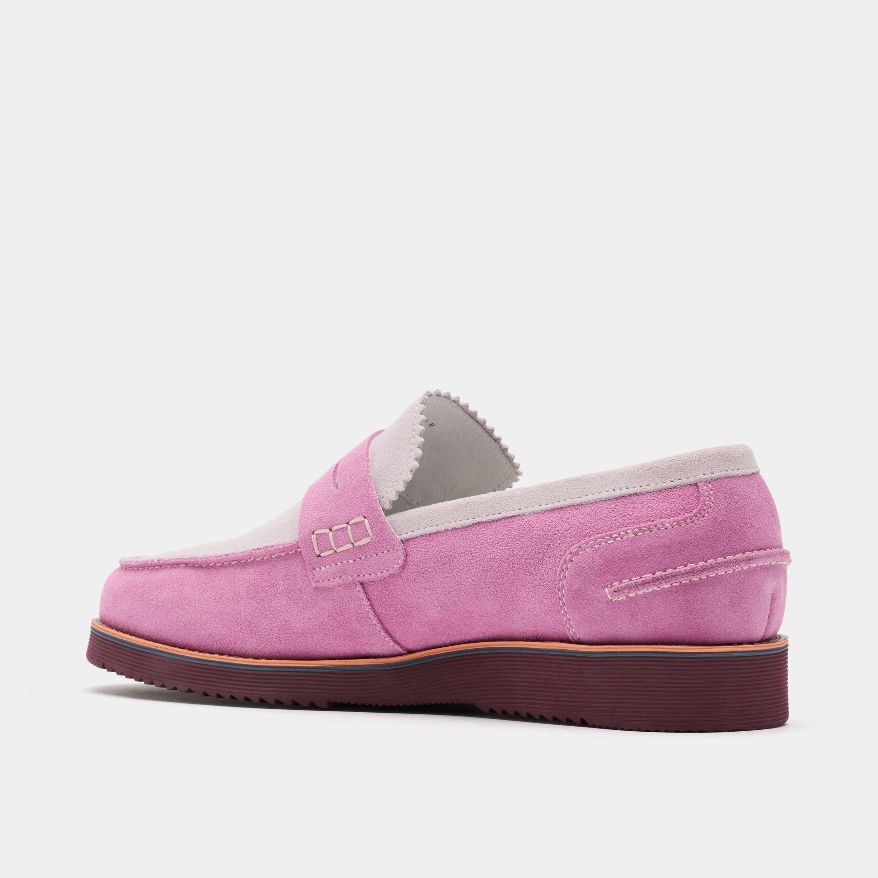 Loafers Trendy Abe Dusty Rose Suede Penny Loafers