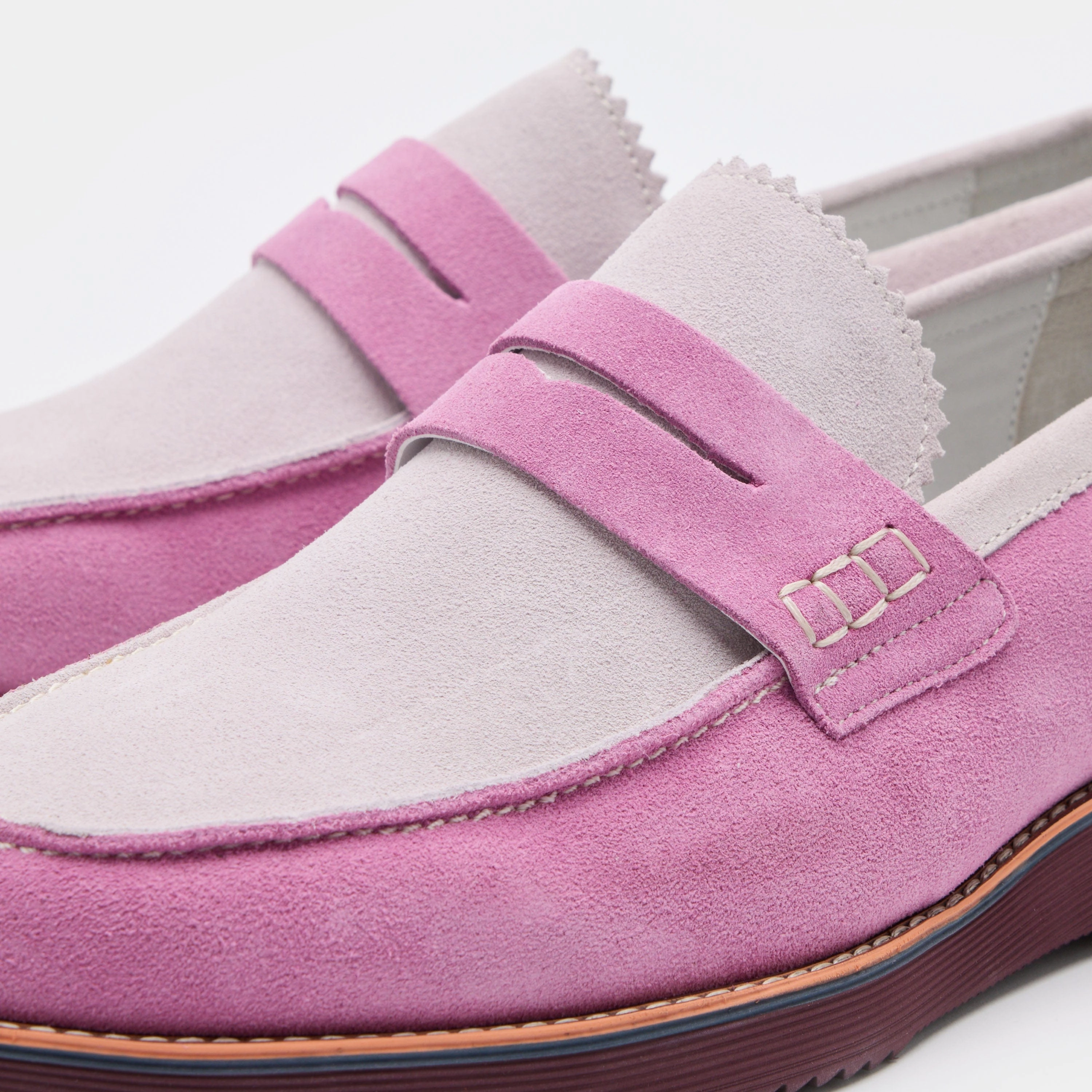 Abe Dusty Rose Suede Penny Loafers Jolene Loafers