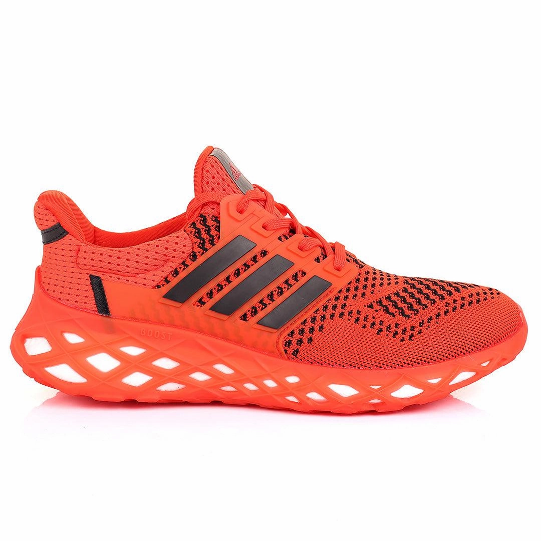 AD Boost Red And Black Men's Running Sneakers Heel Drop In Running Shoes
