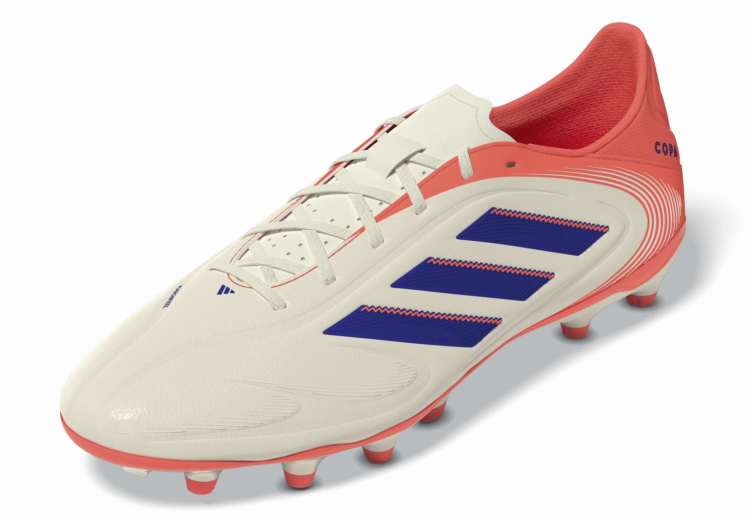 adidas Copa Pure III League FG/MG Men's Soccer Cleats -  White/Blue/Orange Football Cleats Soccer Boots