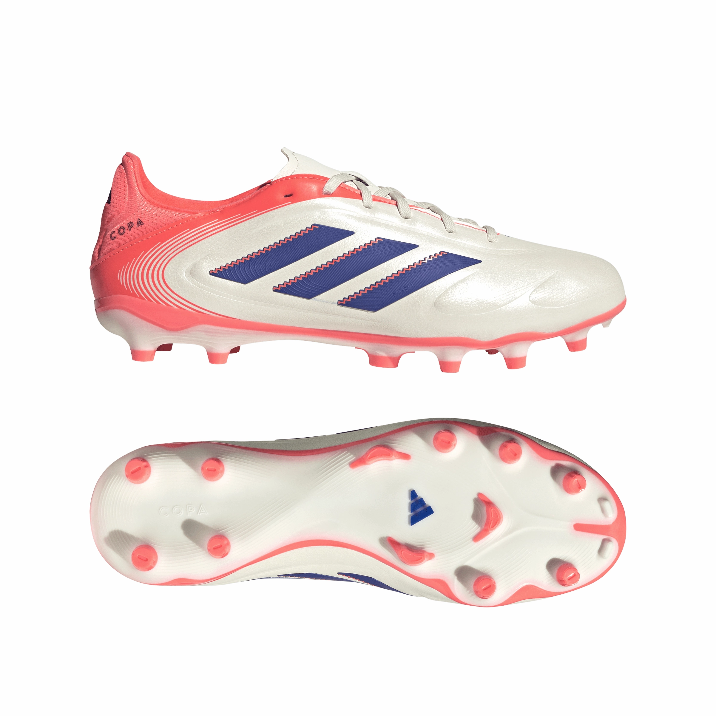 Soccer Cleats Drawing adidas Copa Pure III League FG/MG Men's Soccer Cleats -  White/Blue/Orange
