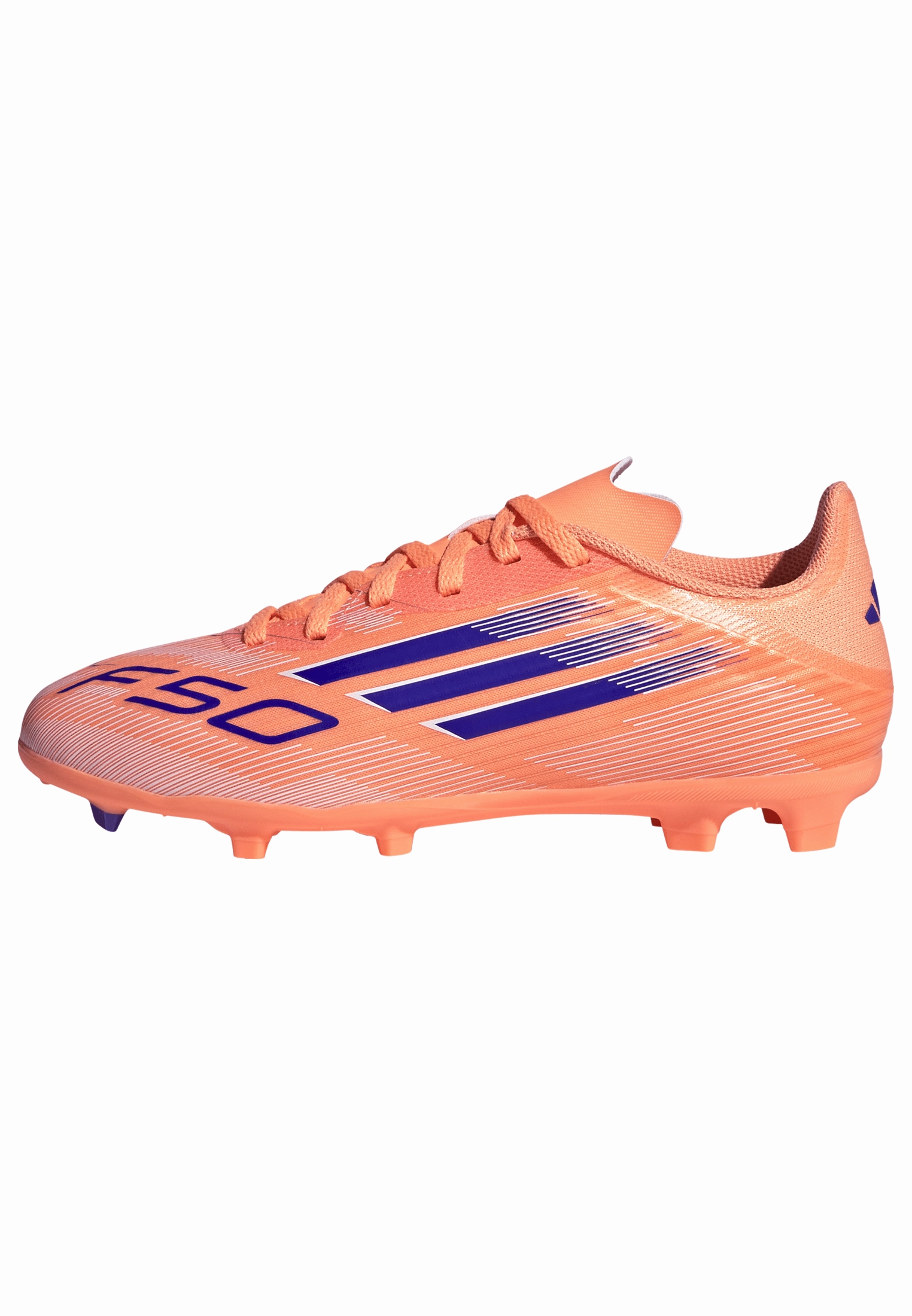 Sustainable Soccer Cleats adidas F50 League FG/MG Youth Soccer Cleats - Orange/Blue/White