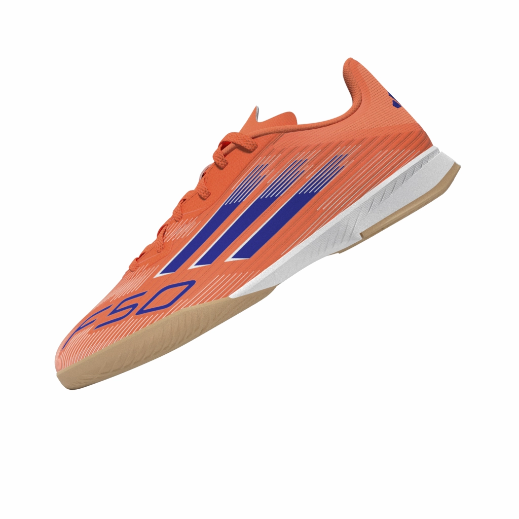 adidas F50 League IN Youth Soccer Shoes - Orange/Blue/White Soccer Cleats Turf