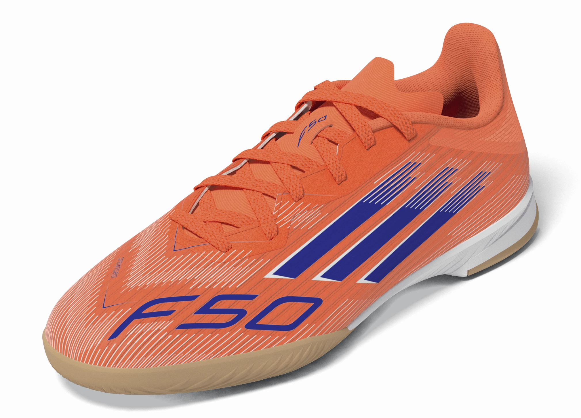 Dream Pairs Soccer Cleats adidas F50 League IN Youth Soccer Shoes - Orange/Blue/White