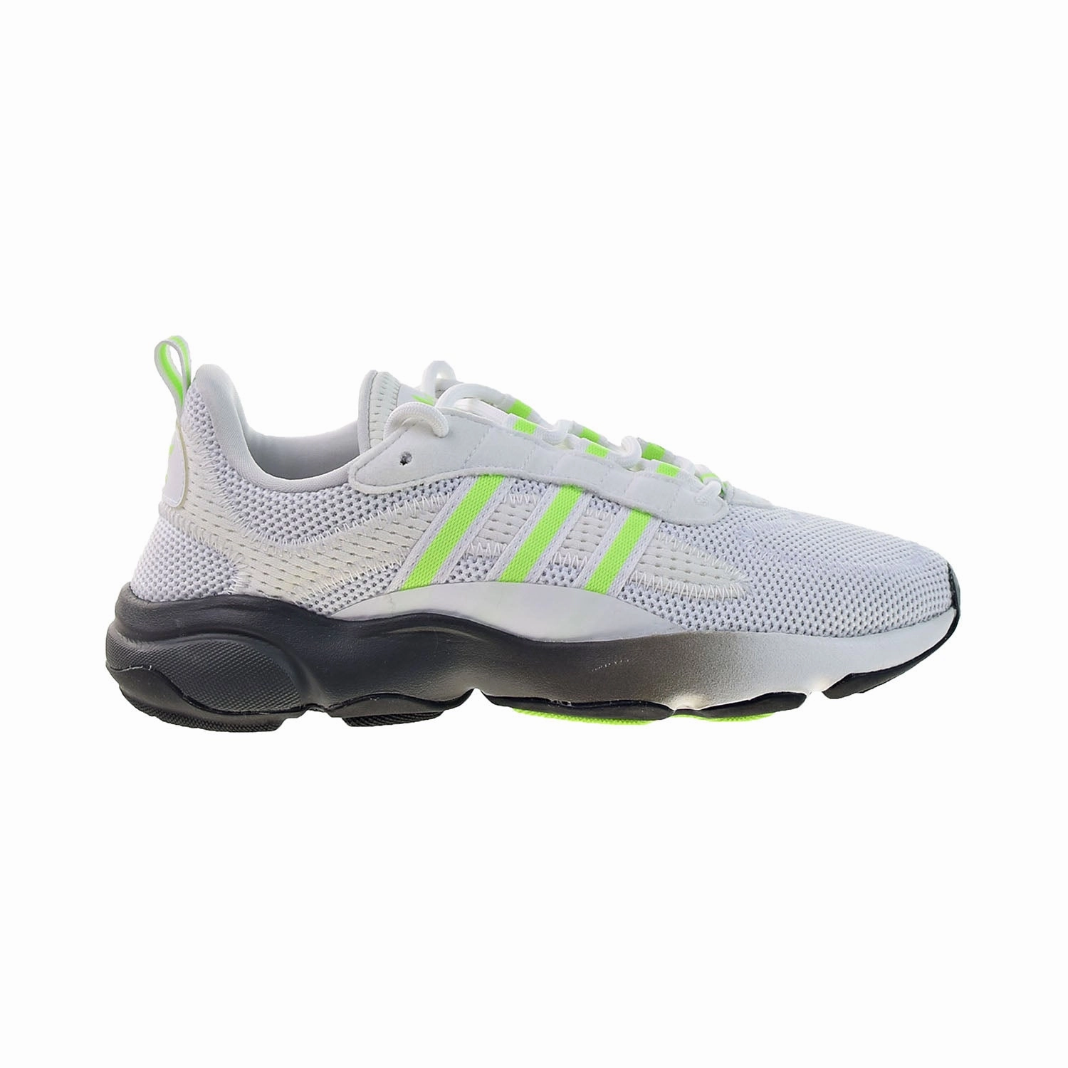 Flat Feet Running Shoe Adidas Haiwee J Big Kids' Shoes Cloud White-Signal Green