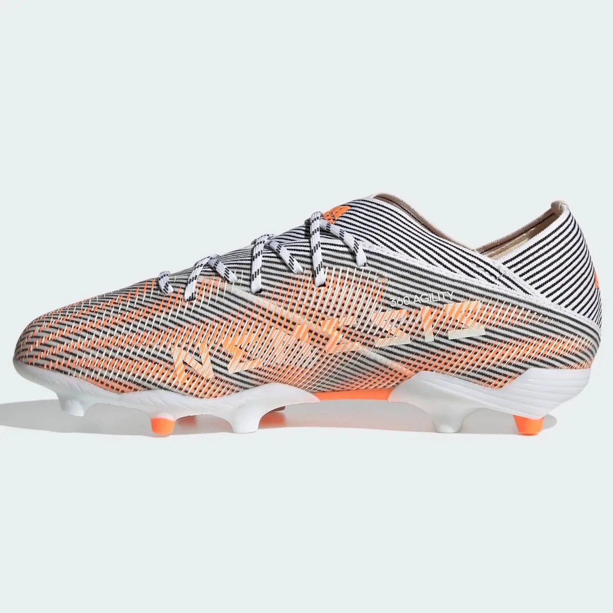 Adidas JR Nemeziz .1 FG - White-Black-Orange Multi Surface Soccer Cleats