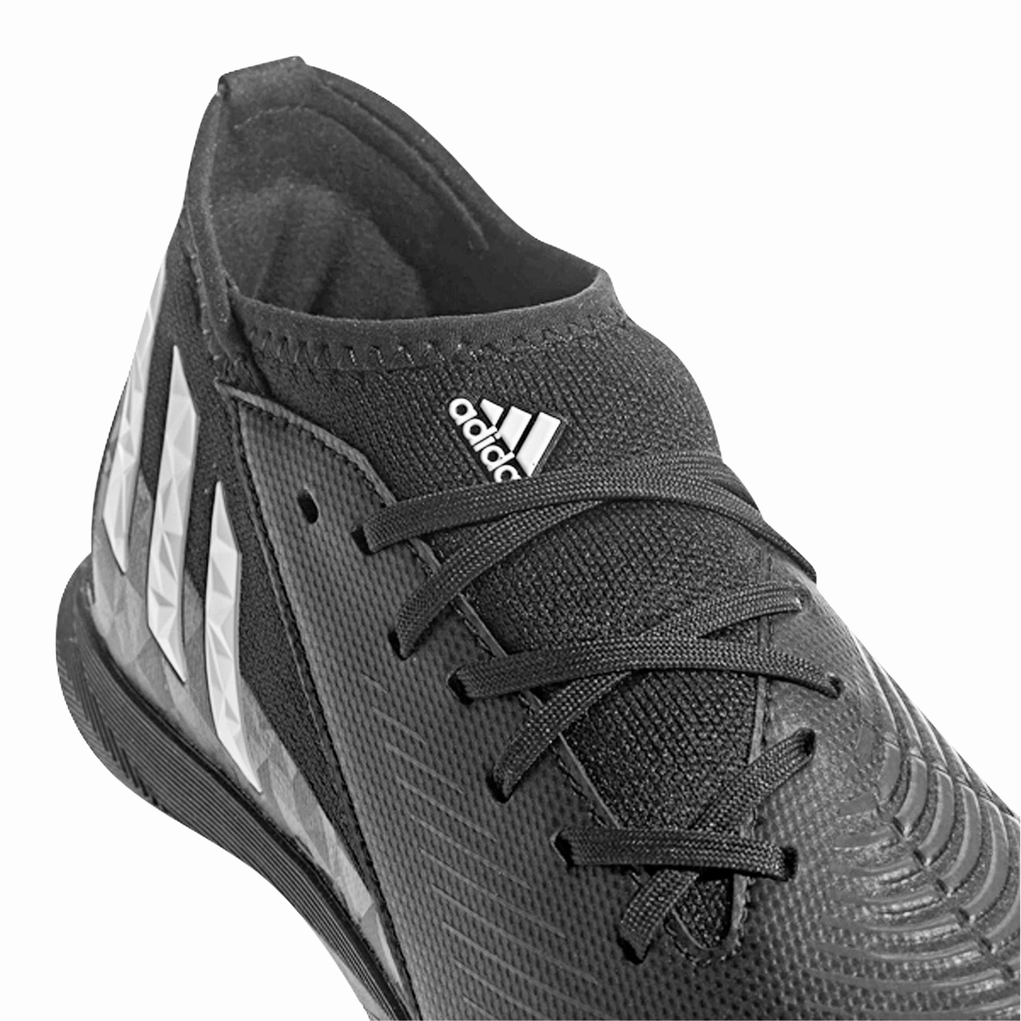 adidas Jr. Predator Edge .3 Indoor Soccer Shoes (Core Black) Yellow Adidas Shoes