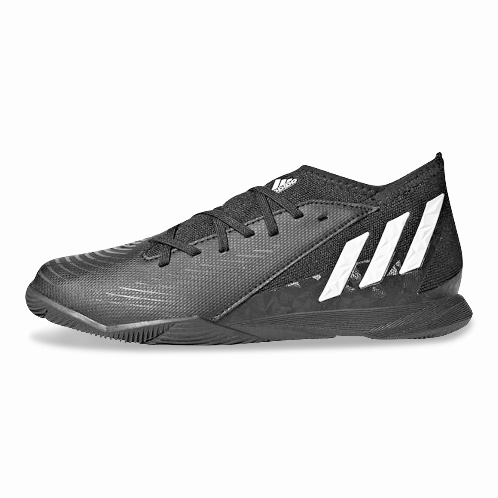 adidas Jr. Predator Edge .3 Indoor Soccer Shoes (Core Black) Adidas Football Soccer Shoes