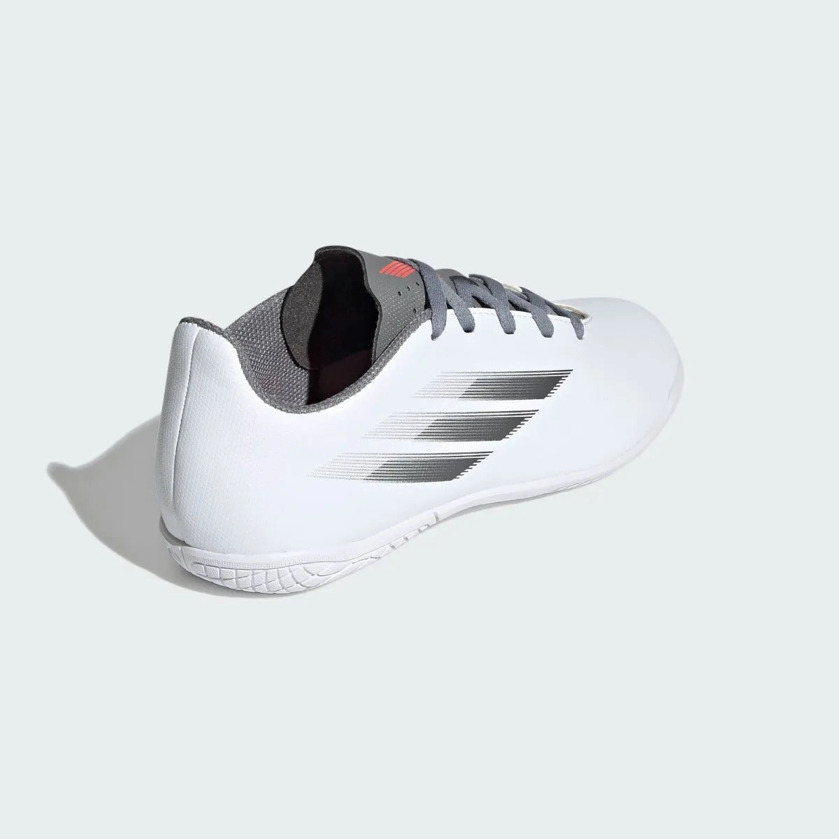 Adidas JR X Speedflow .4 IN - White-Iron Metallic Size 7k Soccer Cleats
