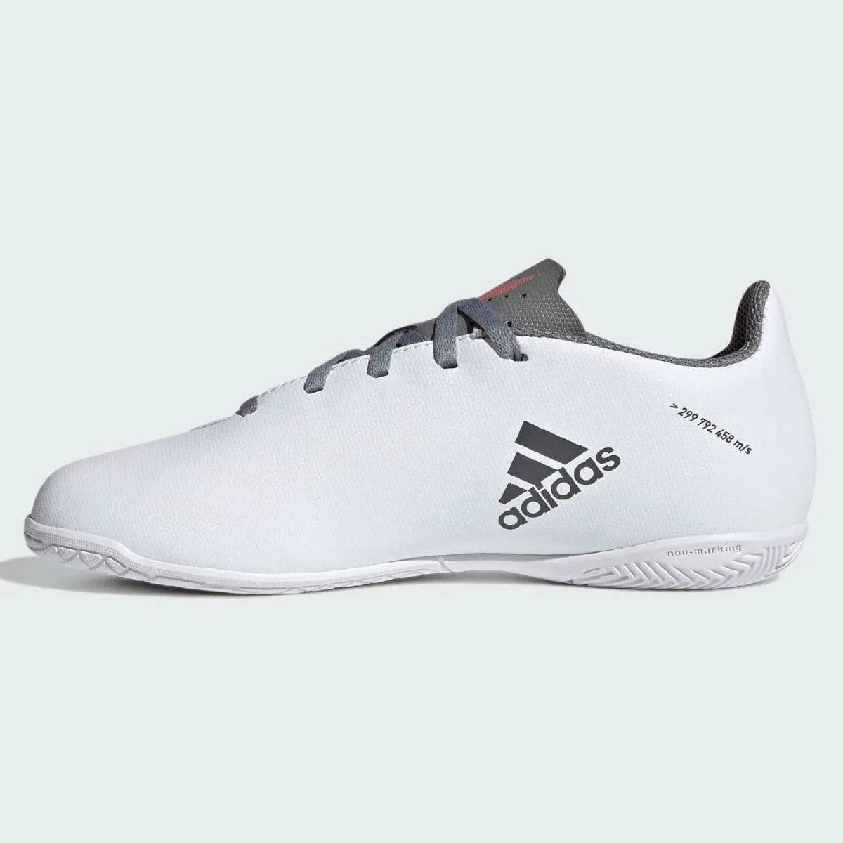 F50 Sparkfusion Pro Mid Fg Soccer Adidas JR X Speedflow .4 IN - White-Iron Metallic