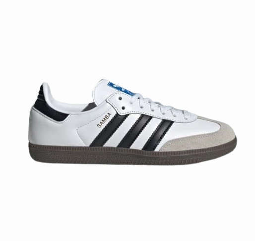 Adidas Kid's Samba OG Shoes - Cloud White / Core Black / Gum David Beckham Adidas Shoes