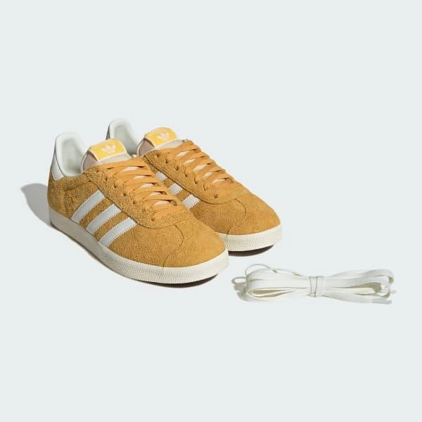 Adidas Men's Gazelle Shoes - Preloved Yellow / Off White / Cream White Adidas Softball Shoes