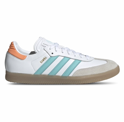 Steel Toe Adidas Shoes Adidas Men's Samba Inter Miami Shoes - White / Easy Mint / Pink