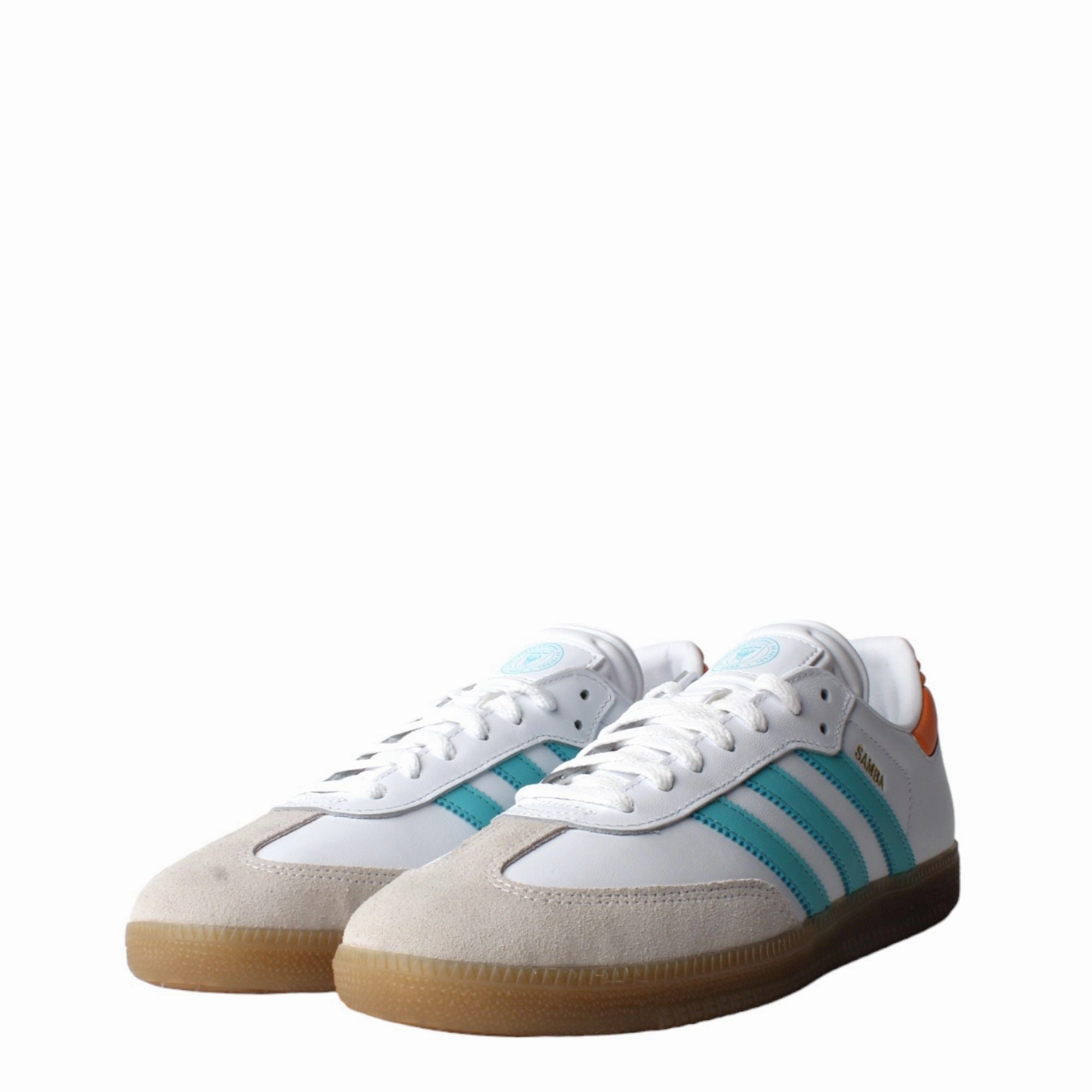 Adidas Men's Samba Inter Miami Shoes - White / Easy Mint / Pink Bad Bunny Adidas Shoes