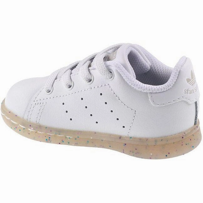 Adidas Shoes Discount Yeezy Adidas Originals Trainers Infants Stan Smith EL White Grey Glitter