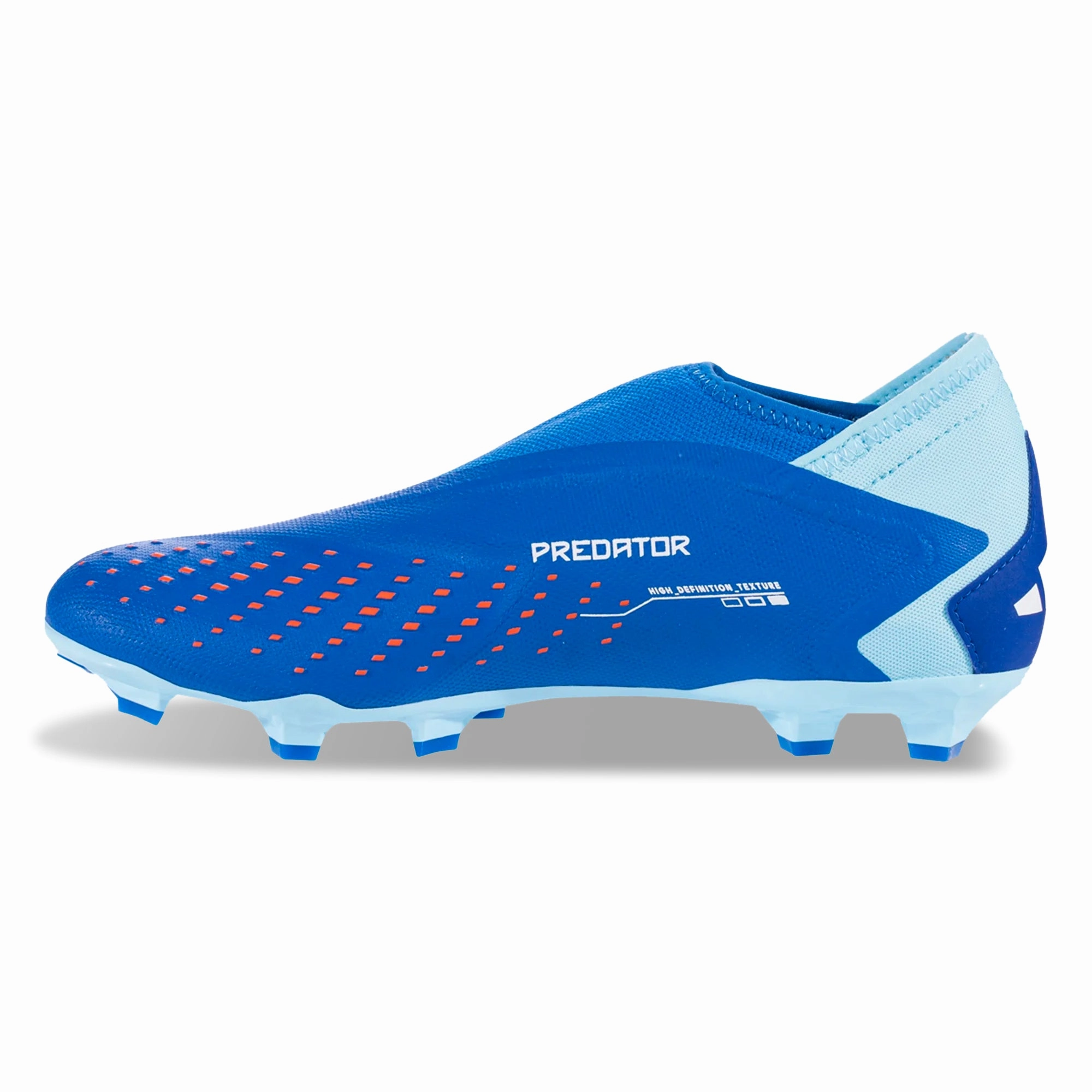 Aqua Soccer Cleats adidas Predator Accuracy.3 LL Firm Ground Soccer Cleats (Bright Royal/Solar Red)