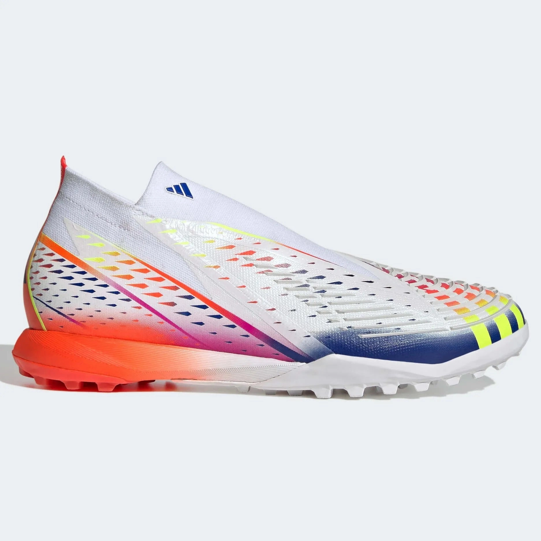 adidas Predator Edge.1 Turf - White-Yellow-Blue Cool Ways To Lace Adidas Shoes