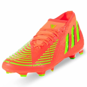 Italy Soccer Cleats adidas Predator Edge.2 Firm Ground Soccer Cleats (Solar Red/Team Solar Yellow)
