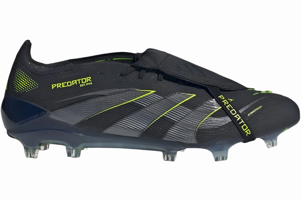 adidas Predator Elite Firm Ground Soccer Cleats (Black/Lucid Lemon) Luminous Soccer Cleats
