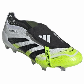 adidas Predator Elite Firm Ground Soccer Cleats (White/Black/Lucid Lemon) Predator League Fg Soccer Cleats Ig7762