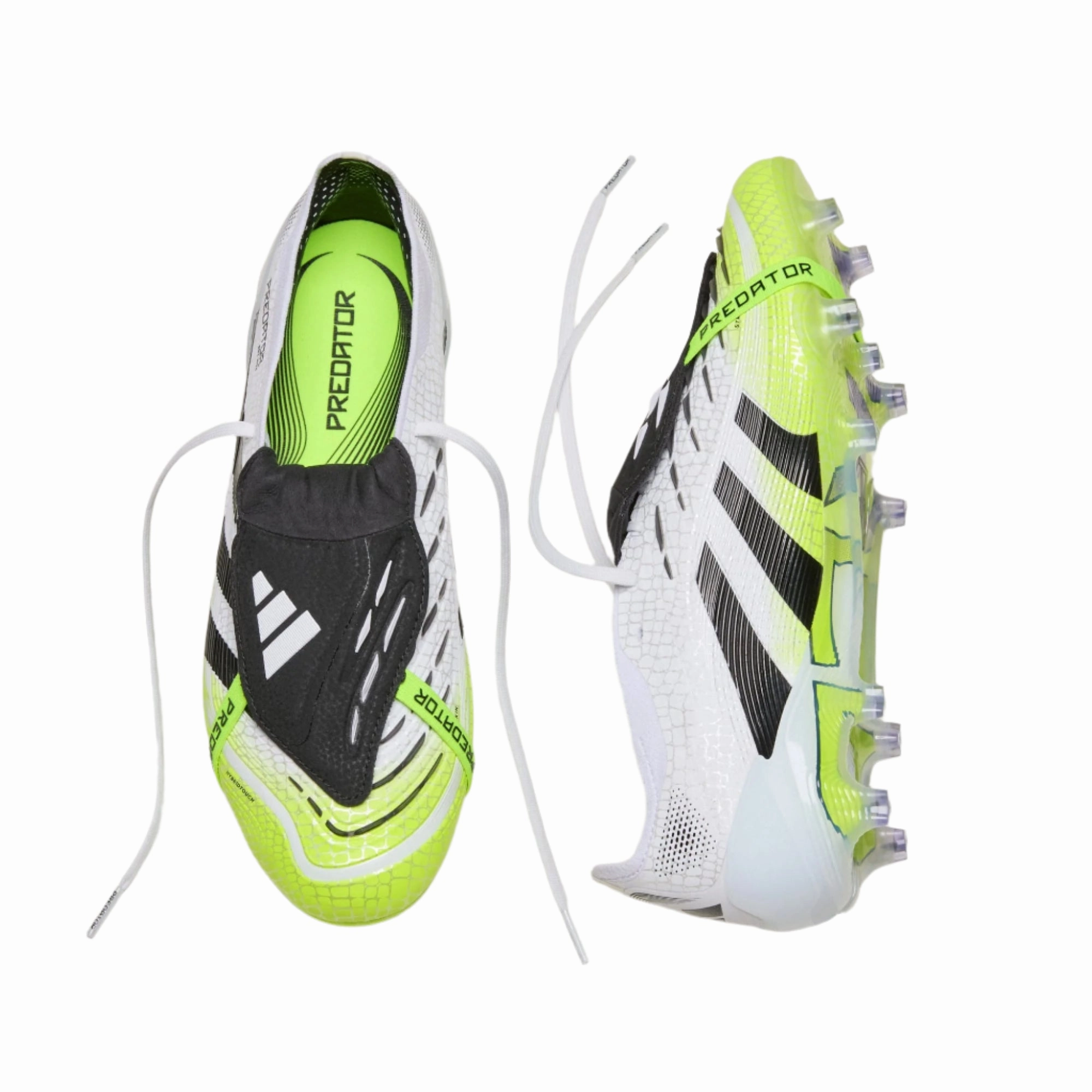 Most Famous Soccer Cleats adidas Predator Elite Firm Ground Soccer Cleats (White/Black/Lucid Lemon)