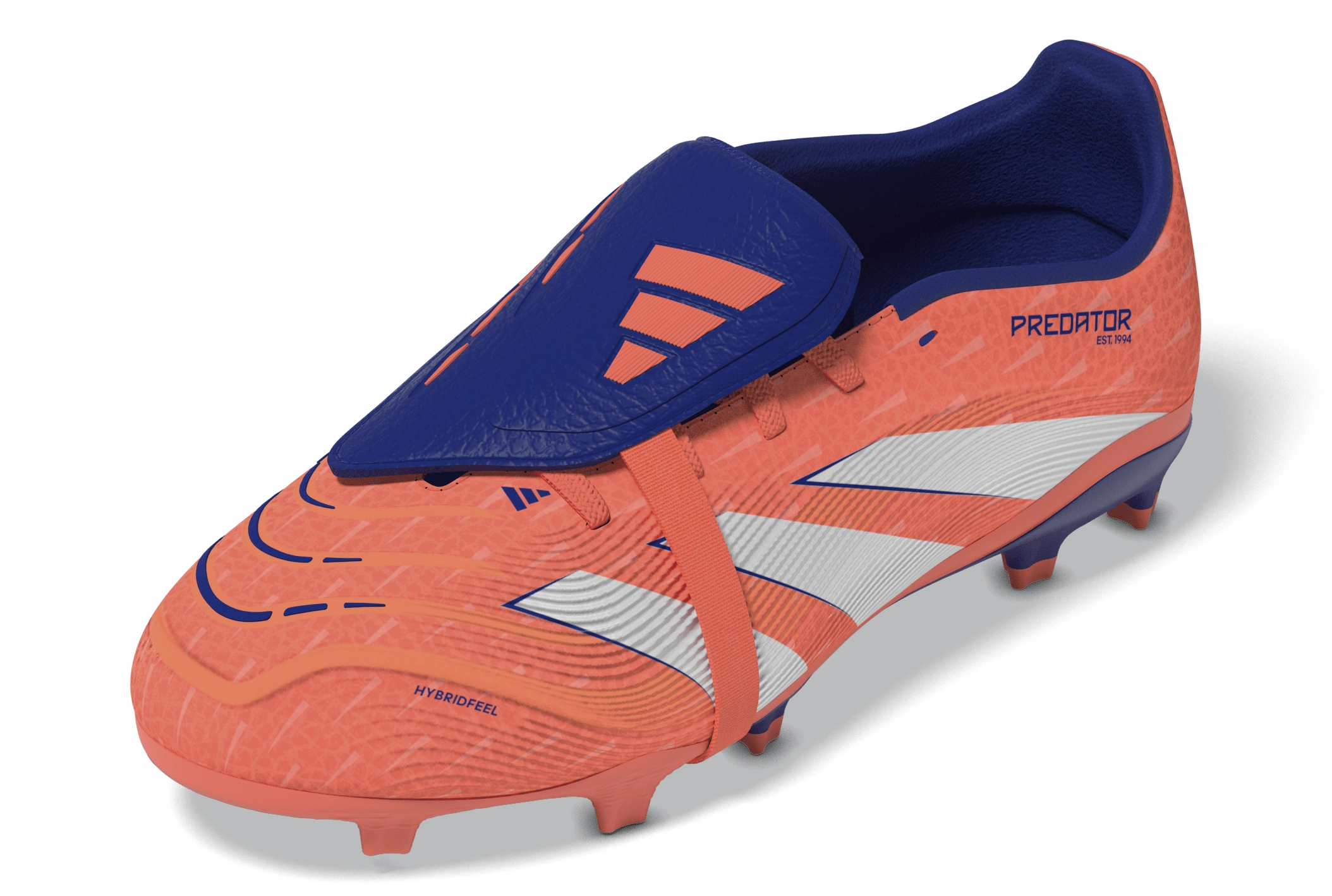 All Ground Soccer Cleats adidas Predator League Fold-Over Tongue FG/MG Youth Soccer Cleats - Orange/White