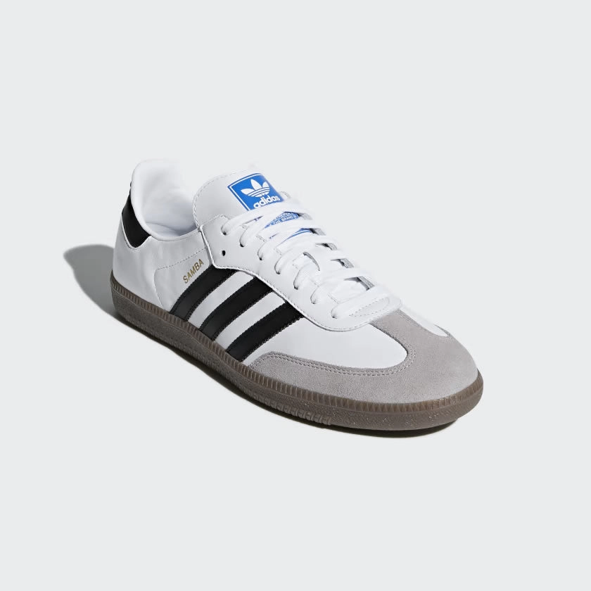 Adidas Original Shoes Adidas Samba OG Men's White Leather Trainers B75806