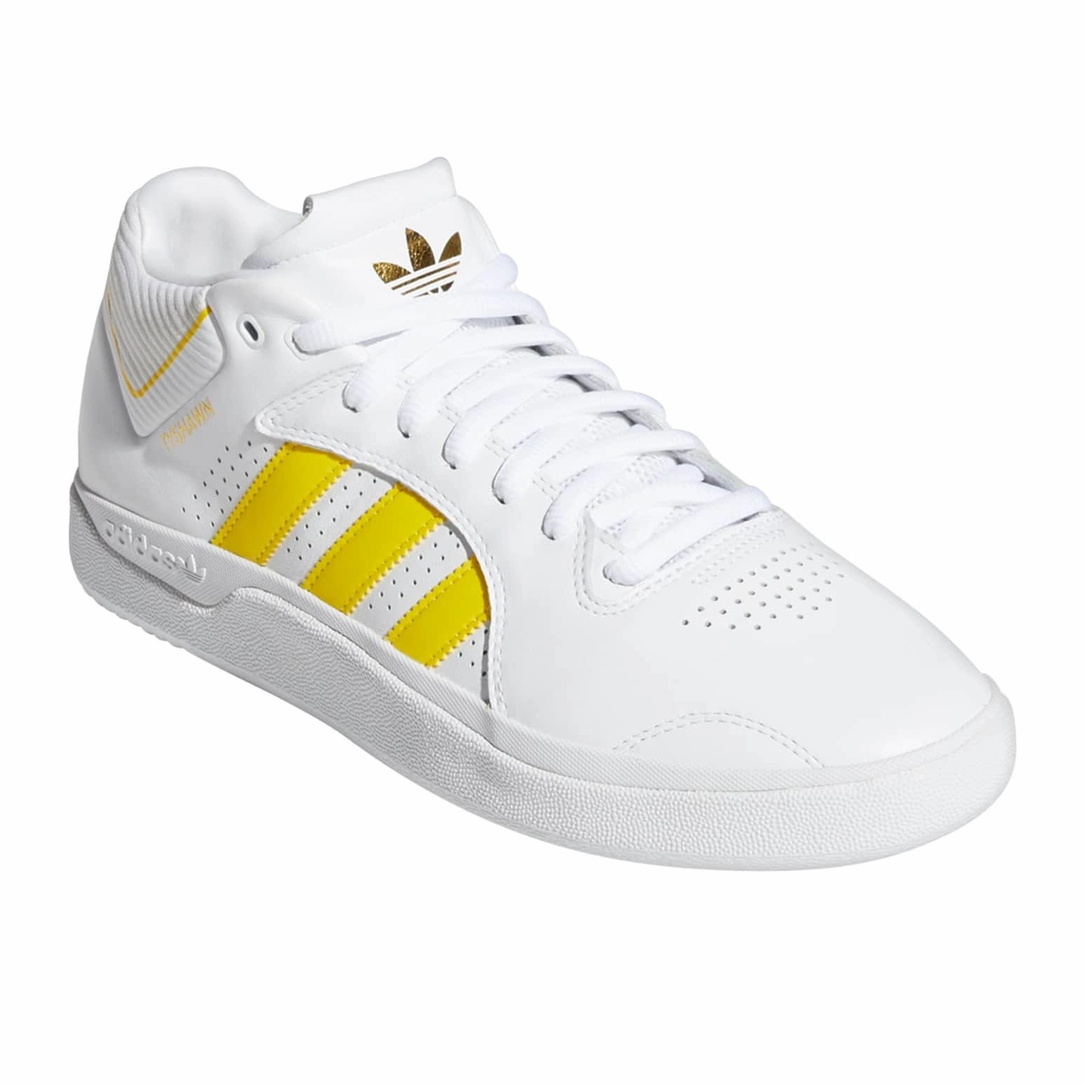 Adidas Sneaker Shoes Adidas Skateboarding Tyshawn Shoes - Cloud White/Yellow/Gold Metallic