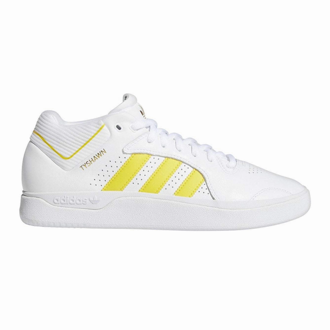 Adidas Skateboarding Tyshawn Shoes - Cloud White/Yellow/Gold Metallic Adidas Long Distance Running Shoes