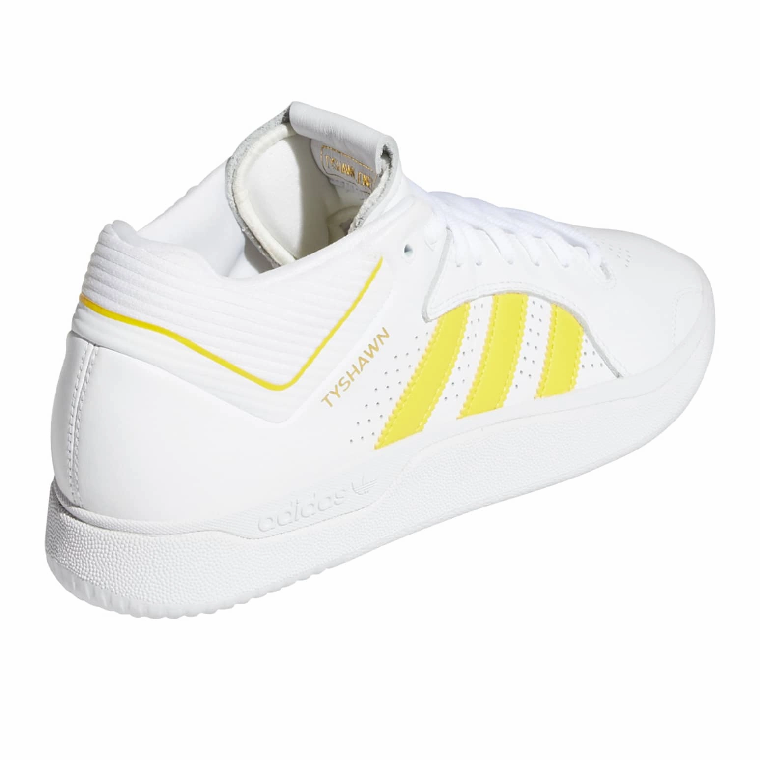 Adidas Skateboarding Tyshawn Shoes - Cloud White/Yellow/Gold Metallic Adidas Road Cycling Shoes