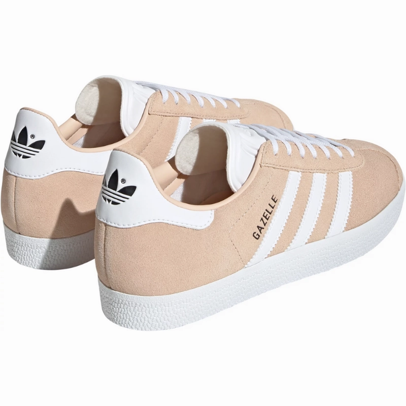 Adidas Women's Gazelle Shoes - Halo Blush / Cloud White / Core Black Multicolor Adidas Shoes