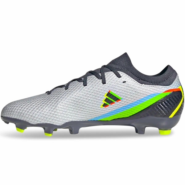 adidas X Speedportal.3 Firm Ground Soccer Cleats (Silver Metallic/Core Black/Solar Yellow) Tiempo Legend 10 Academy Fg Mg Soccer Cleat