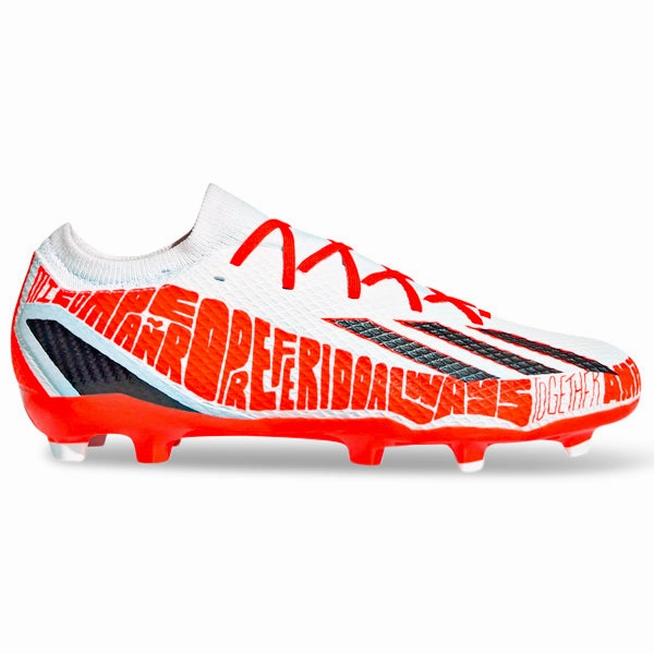 Size 7t Soccer Cleats adidas X Speedportal Messi.3 Firm Ground Soccer Cleats (Core White/Solar Red)