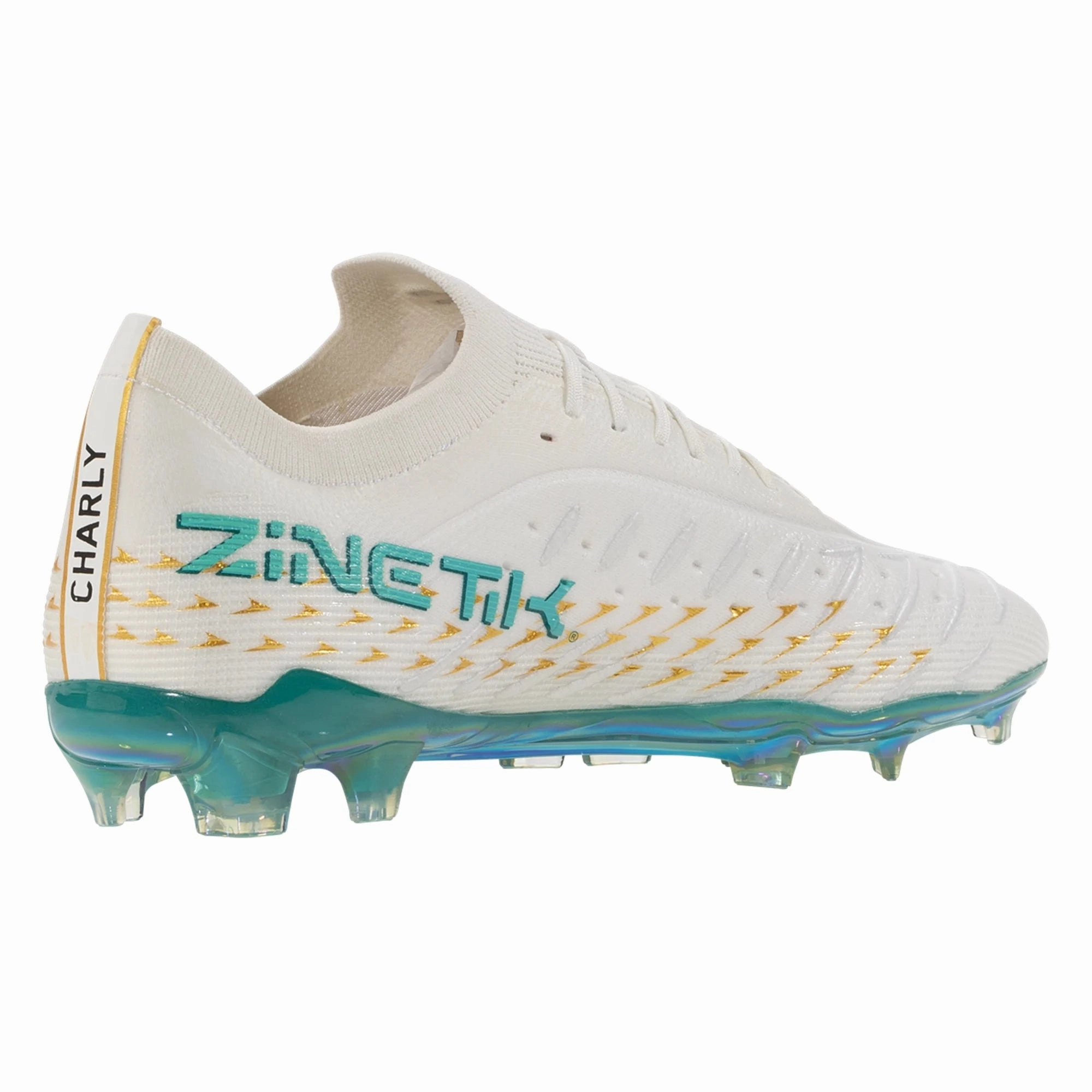Charly Zinetik PFX Firm Ground Soccer Cleats (White/Aqua) Little Kid Soccer Cleats