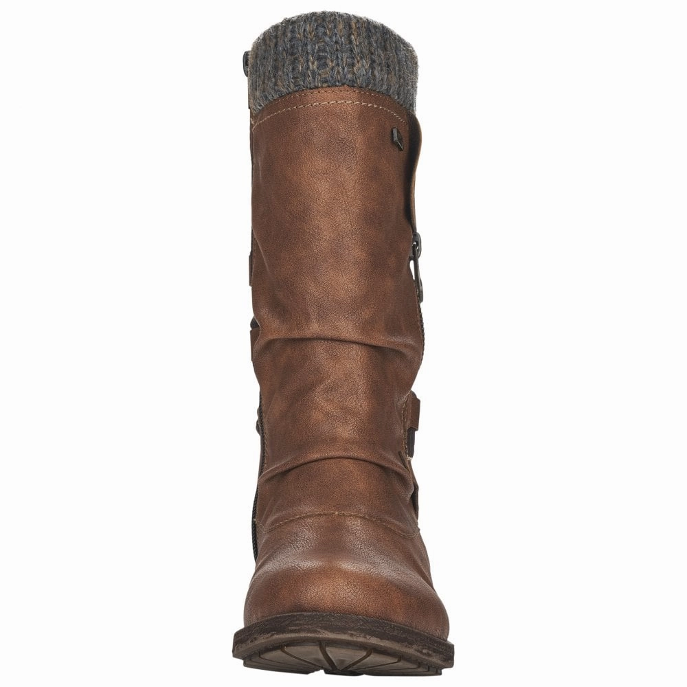 Alexa Brown Mid Calf Boots Solvair Boots
