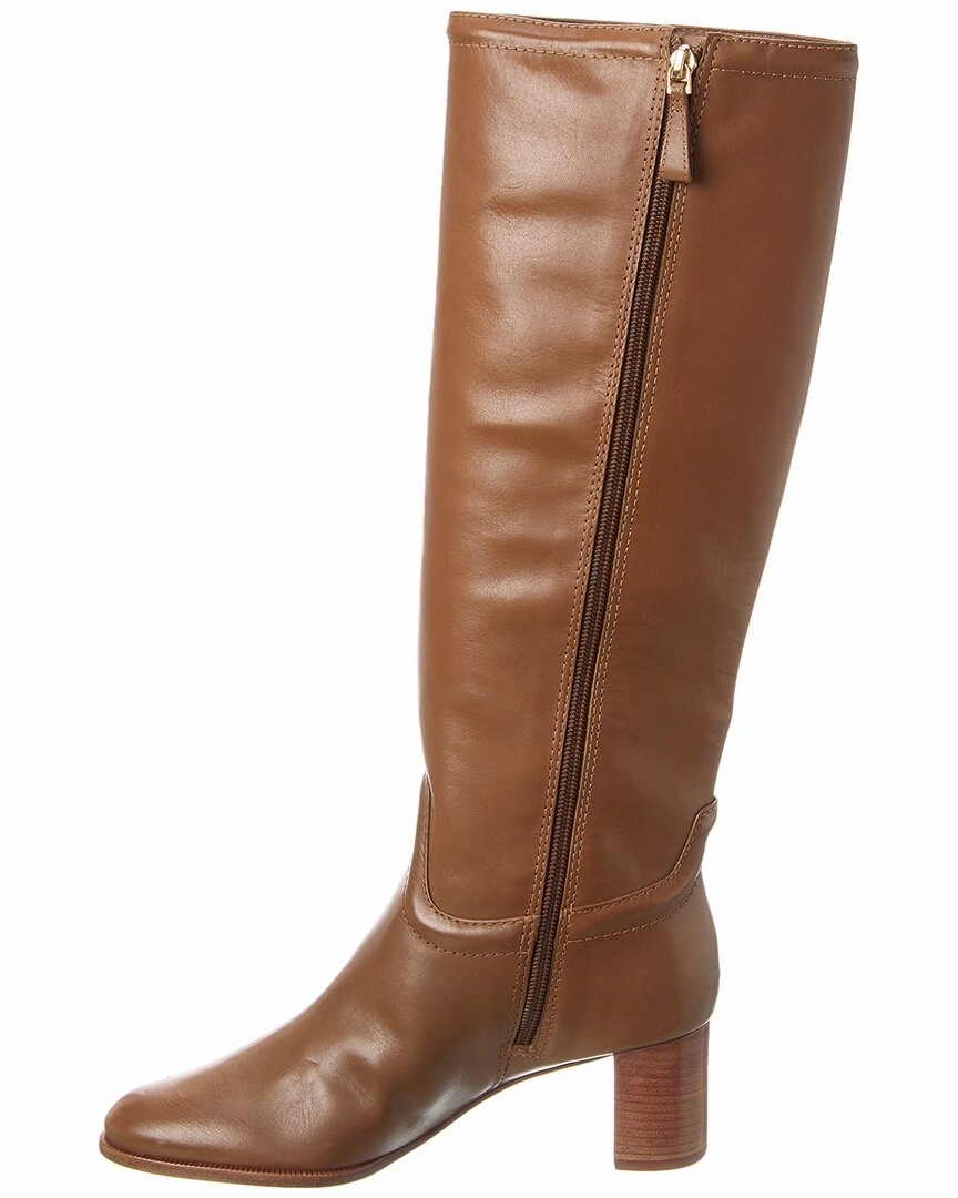 Brown Boots Knee High Heel Alexandre Birman Lauren 60 Leather To-The-Knee Boot