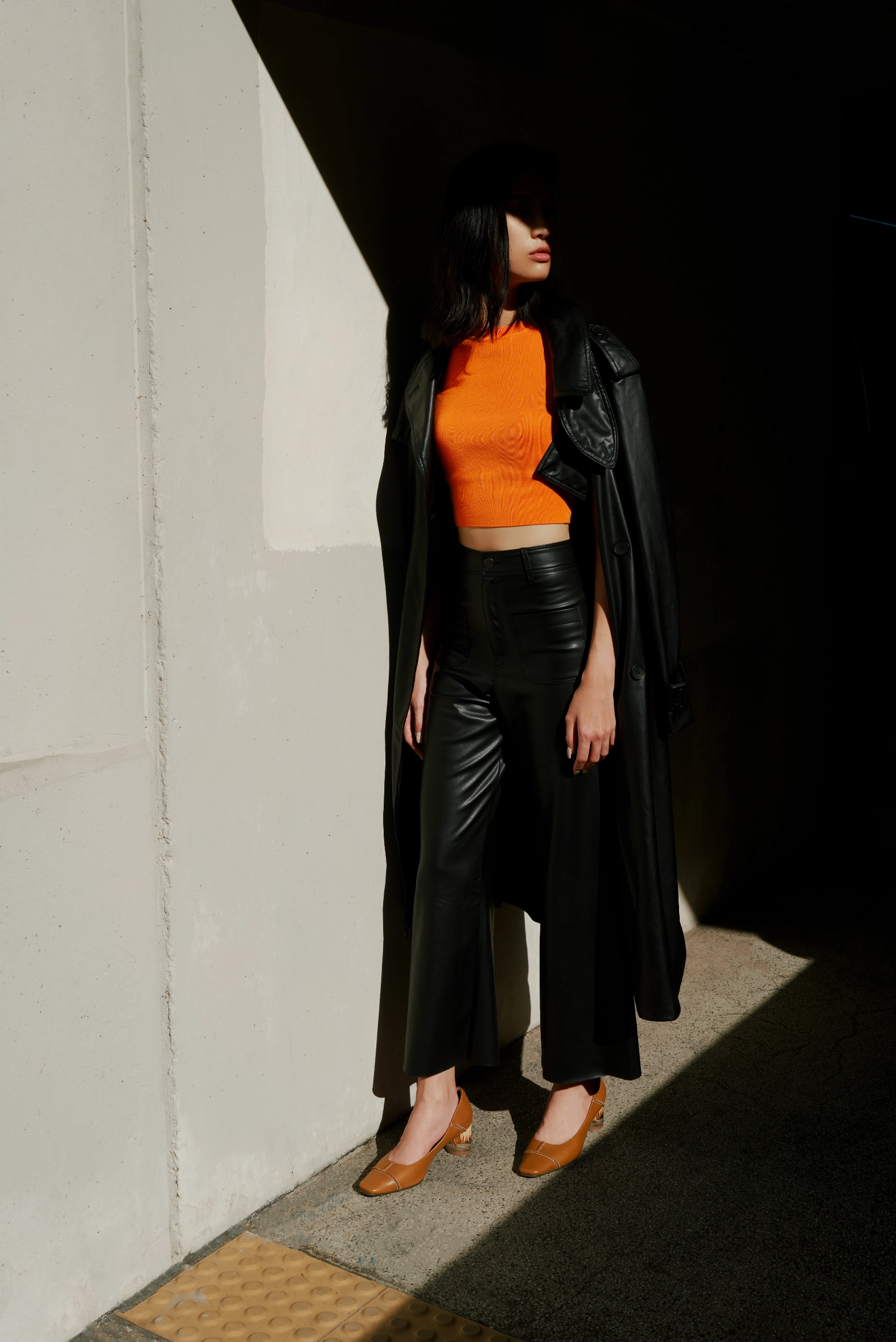 Square-toe Ground Heels High Heel Shoes And Matching Bag