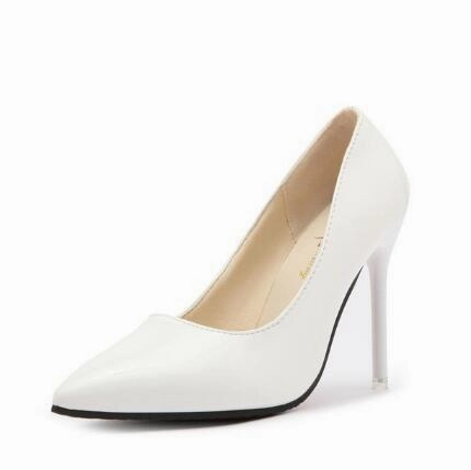 Pointed Toe Patent Leather Wedding Pumps