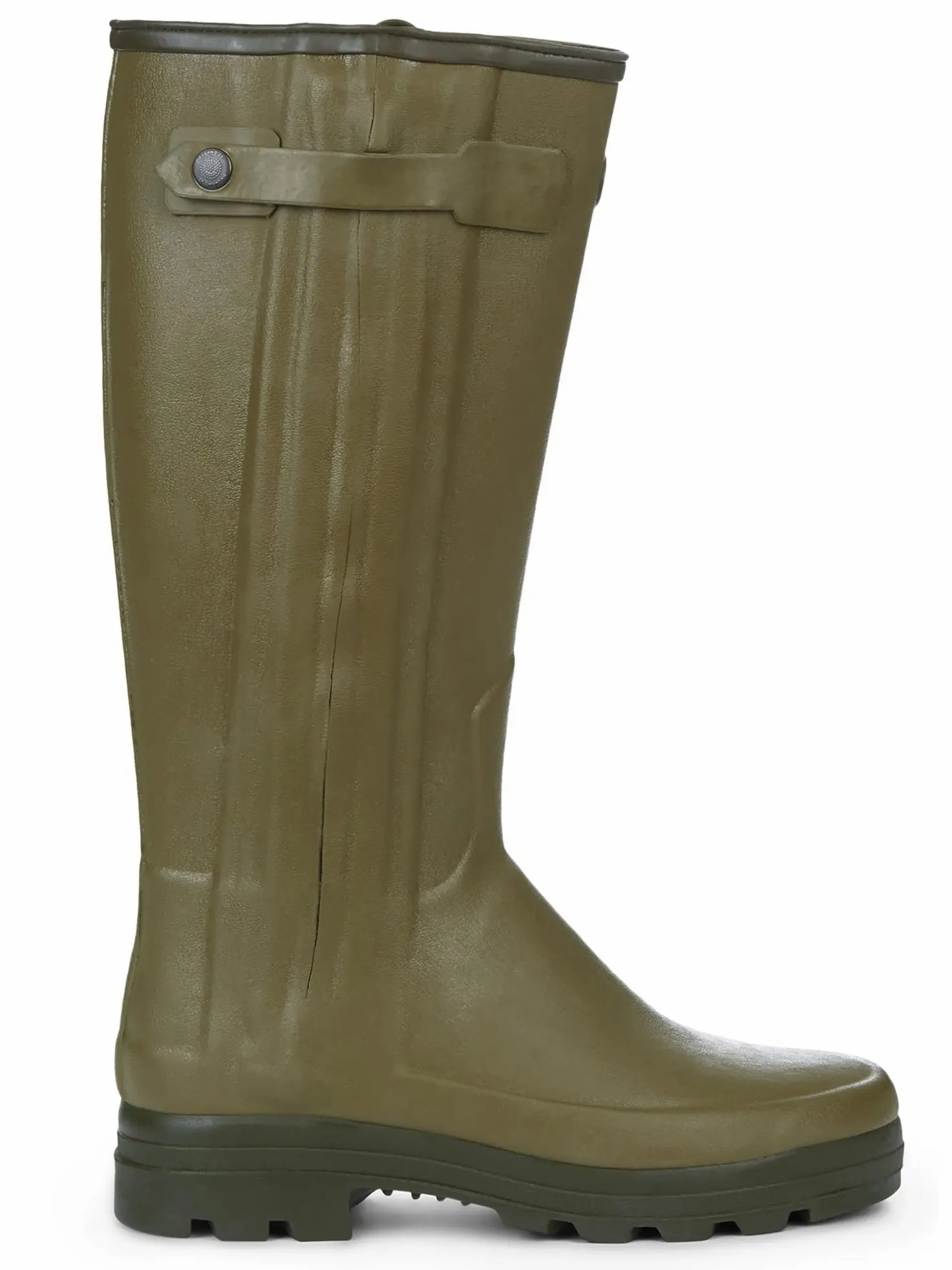 Hiking Boot Companies LE CHAMEAU Chasseur Boots - Mens Neoprene Lined Full Zip - Iconic Green