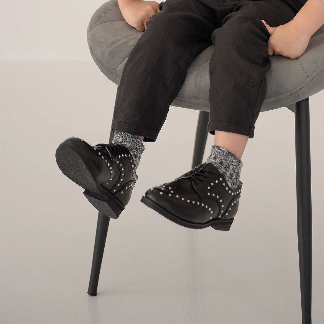 Skirts With Loafers KidsCookies - - BLK STUDS