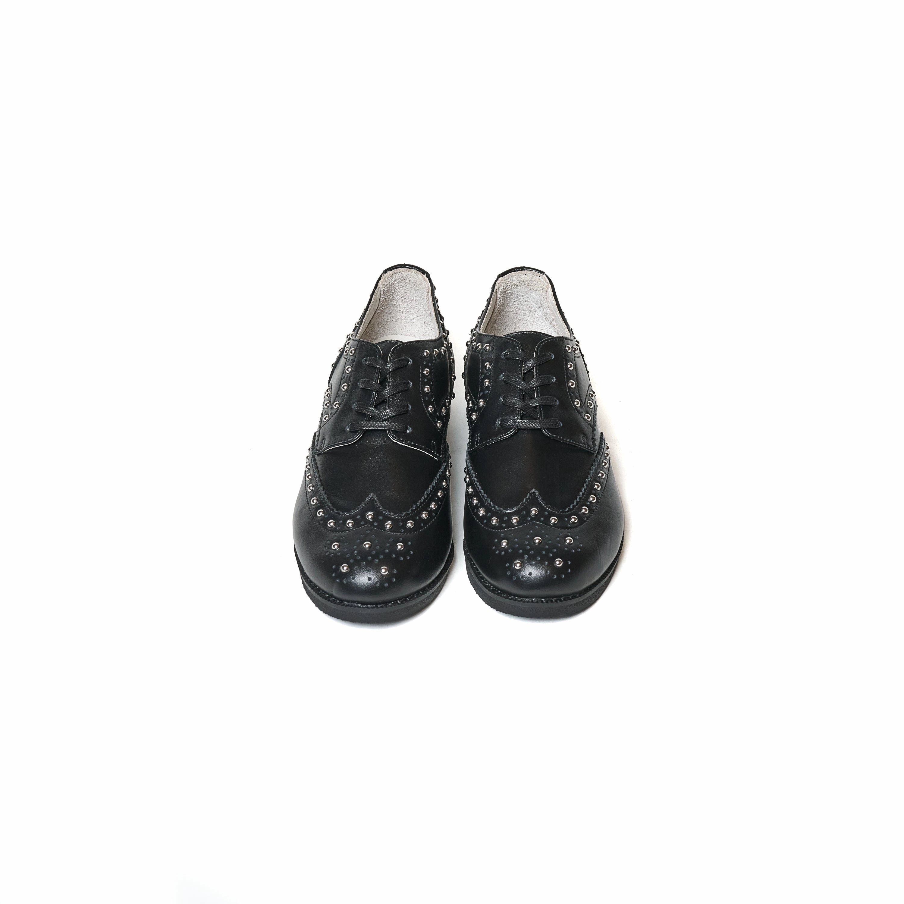 KidsCookies - - BLK STUDS Heeled Loafers Leather