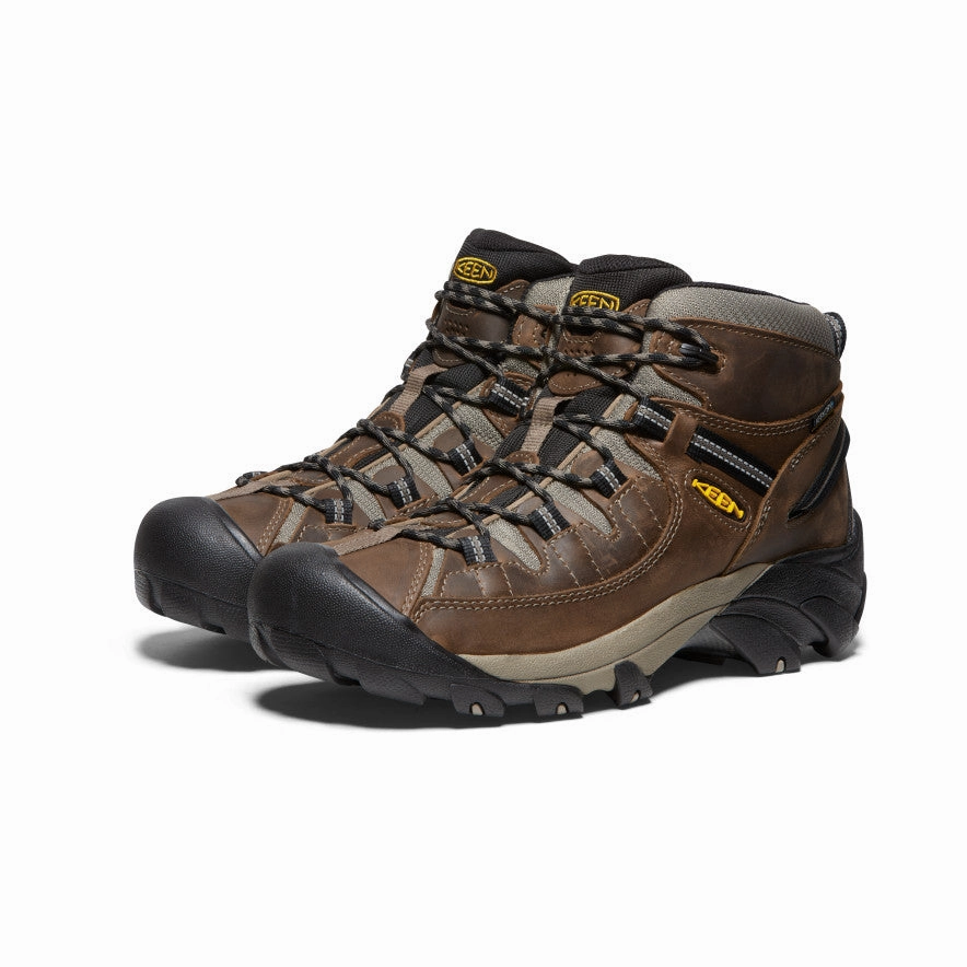 Ariat Hiking Boots Waterproof Men's Targhee II Waterproof Mid Wide  |  Shitake/Brindle