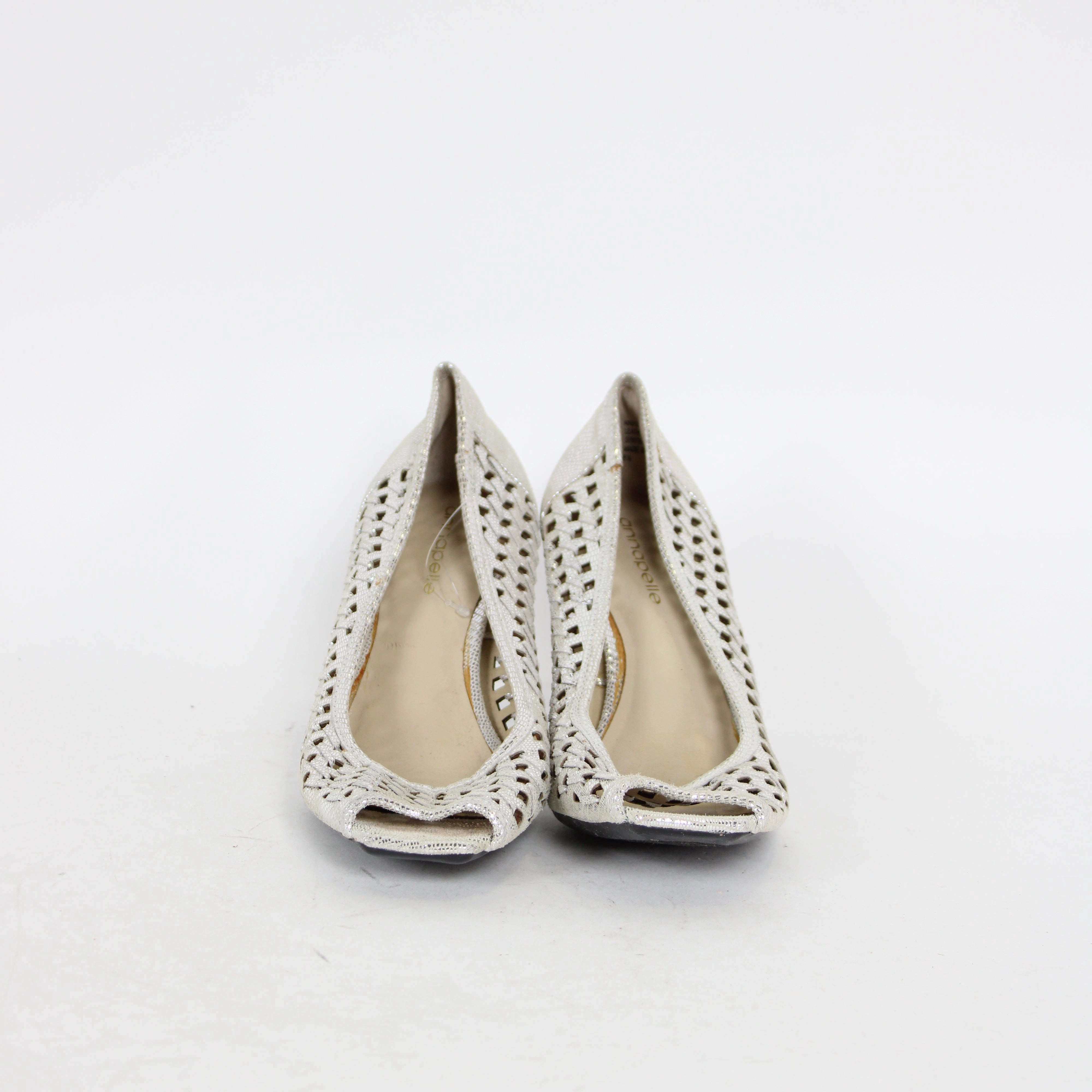 High Knee Boots Without Annabelle Silver Peep Toe Heels